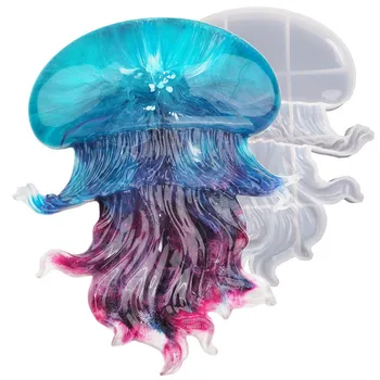 Направи си сам кристална форма от епоксидна смола, огледално-рефлексен силиконовата форма във формата на морски живот медуза