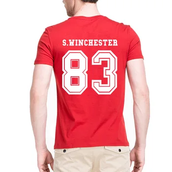 Свръхестествена риза, риза Сам Уинчестър, S. winchester 83, Дамски мъжка тениска с писмото принтом, ежедневни памучни забавни тениски