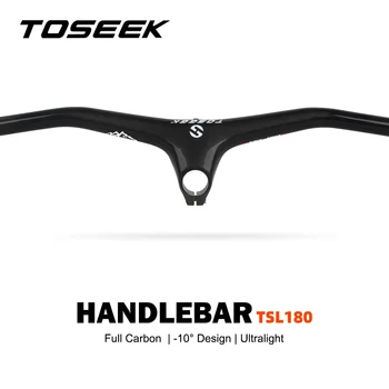 TOSEEK TSL180 Мтб Волана и стволови 10 Градуса от въглеродни влакна Интегриран Лост ширина 260 г 780-70/80/90/100/110 мм, За Планински велосипед
