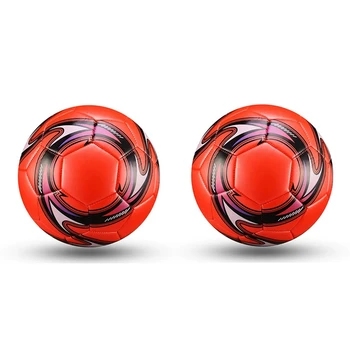 2 елемента Професионална футболна топка За състезания по футбол на открито е Много подходящ за упражнения Червен