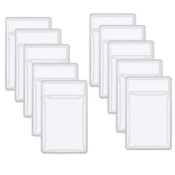 Защитен калъф за търговия с карти от 10 бр., акрилни прозрачни поставки за картички с класификация и по-строги втулки за карти с етикети