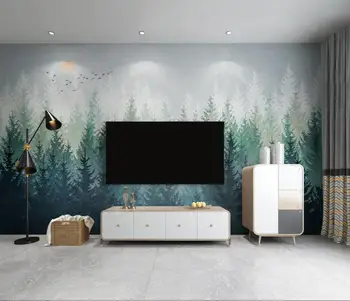 Обичай papel de parede 3D Скандинавски фантазия дървета и птици, стенни тапети, хол ТЕЛЕВИЗИЯ фон стени тапети за дома