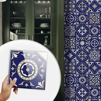 Имитативната паста с шарките на Мандала Ремонт на къща Декорация на кухня, баня Самозалепващи паста за украса на стени