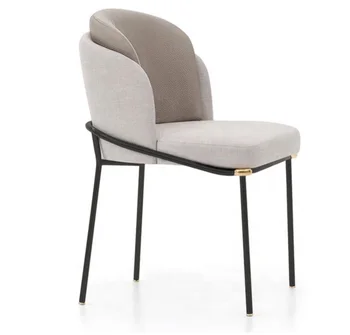 Скандинавски за хранене на текстилен стол за хранене, стол прост модерен модерен ресторант стол