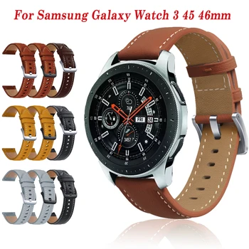 Galaxy 46 мм Каишка За часовник Кожена Каишка За Samsung Gear S3 22 мм Спортен Гривна Подмяна на Samsung Galaxy Watch 3 45 мм SM-R800