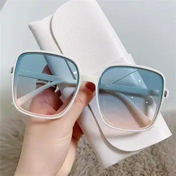 Ретро квадратни извънгабаритни луксозни дамски слънчеви очила в голяма рамка, Класически Реколта Точки на водача UV400 за жени и мъже