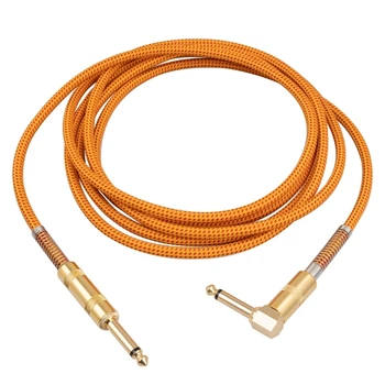 Директен кабел 6,35 мм от главата до коляното, 1/4-инчов китара кабел за усилвател