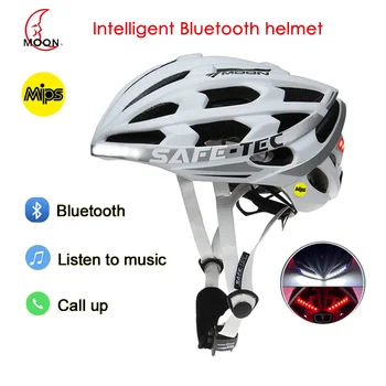 Умен велосипеден шлем със защита от сблъсък Mips, велосипеден шлем с музика, велосипедни каски с Bluetooth, регулируема каска с подсветка