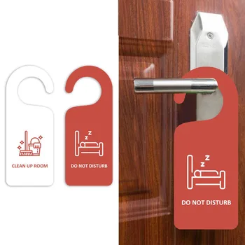 1 бр. врата-знак, подвесная табела за почистване на хотелска обяви, етикети за врата закачалки 