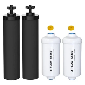 Резервни части за 2-те фторидных филтри за вода BB9-2 и 2-те фторидных филтри за вода PF-2, съвместима със система за гравитационна филтрация на водата Black Berkey