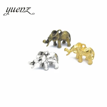 YuenZ 6шт Висулки във формата на Слон, Тибетски Посребрени Бронзови медальони, Старинни Гарнитури, Производство на Ръчно изработени бижута, 21 * 15 мм D968