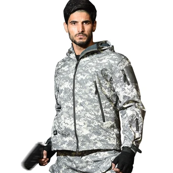 Тактическа яке за Мъже Военна армията мека обвивка, dr. якета, технологичная ветрозащитная водоустойчива дишаща руното яке с качулка