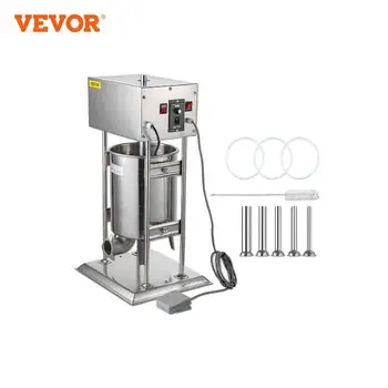 Търговски електрическа вертикална машина за пълнене на колбаси VEVOR 10/12 л, автоматична машина за бутилиране, кухненски аксесоар от хранително-вкусовата неръждаема стомана