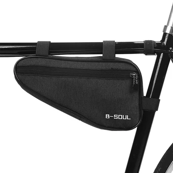 Под наем Велосипедна чанта Водоустойчива триъгълна велосипедна чанта чанта на рамката на предната тръба на триъгълни калъф за планински велосипед Притежателя на дограма и Аксесоари за велосипеди