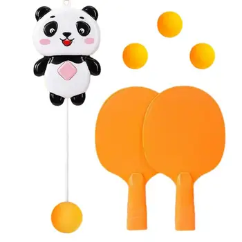 Комплект оборудване за тенис на маса във формата На панда, топки за пинг-понг, с бърз отскок, Играчки за взаимодействието на родителите и на децата, инструмент за самостоятелна тренировка, не