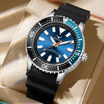 Горещи Бизнес мъжки часовник ONOLA Rubber, Водоустойчив кварцов часовник За Почивка, мъжки часовник