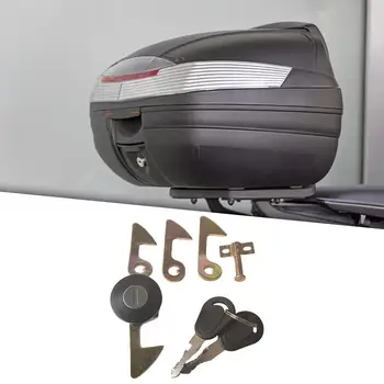 Смяна на ключалката на задния багажник на мотора, 2 ключа, 4 метални куки, заключване на багажника.
