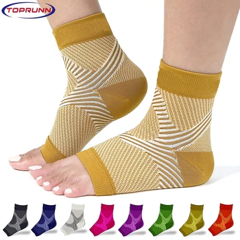 1 чифт чорапи за компресия подошвенного фасциита, ръкави за фиксация на глезенната става, осигуряват подкрепа за свода на стъпалото и крака.Облекчаване на болки в петата, ахиллова сухожилията