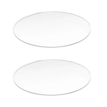 2 прозрачни кръгли диск огледален акрил с дебелина 3 мм, диаметър на кръглата диск: 85 мм