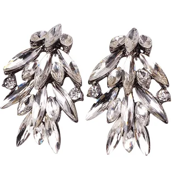 Дамски модни обеци Нова марка Sweet Metal Със скъпоценни камъни Honeybee, кристални обеци-карамфил за жени и момичета, E906