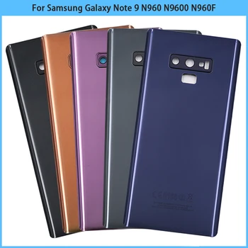 10 Бр. За SAM Galaxy Note 9 N960 N9600 N960F Задния Капак на Отделението за батерията Задната Врата 3D Стъклен Панел Note9 Корпус Калъф Обектива на Камерата