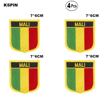 Ленти с флага на Мали под формата на шилов, ленти с националния флаг за украса със собствените си ръце
