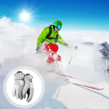 Мини ски ръкавици, Ветроупорен Водоустойчив ски ръкавици със сензорен екран, регулируема на китката, устойчиви на удар велосипедни ръкавици
