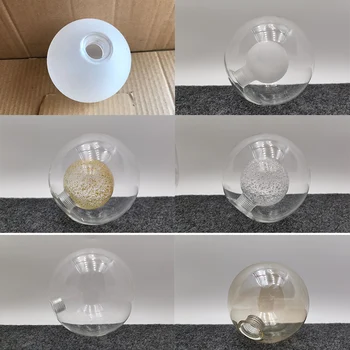 Стъклена лампа G9 D8/10/12/15/ 20-см глобус с дупка за инсталиране на 2 см, разменени лампа за подвесного лампа Lusture, прозрачен бял аксесоар