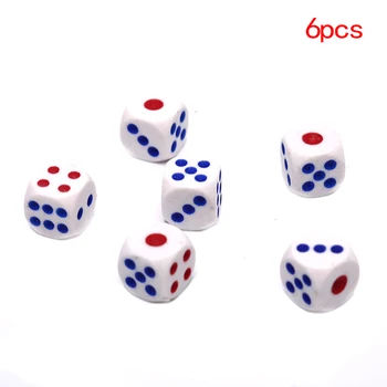 6шт акрилни бели кубчета с кръгла ъгъл 10 мм, прозрачни кубове, преносими настолни игри