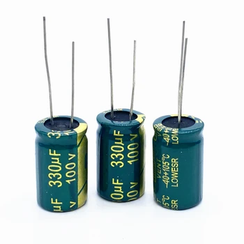 2 бр./много висока честота на низкоомный алуминиеви електролитни кондензатори 100 330 icf е с размери 13*20 330 ICF 20%