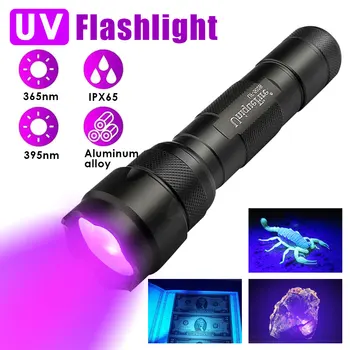 UniqueFire 502B UV365NM 395NM Ultraviolet Led Фенерче Mini Blacklight Лампа-Фенерче за Детектор на Урината И Петна Домашни Любимци