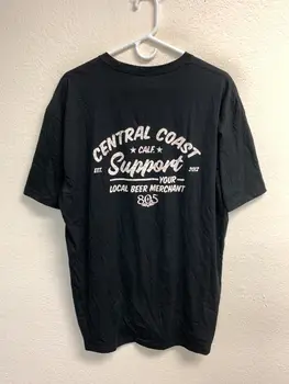 Нова мъжка тениска 805 Бира, размер 2XL, черна с къс ръкав, централното крайбрежие на Калифорния