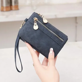 Проста и компактна дамска чанта с голям капацитет, богат на функции ретро чанта за карти, универсално matte чанта за дреболии