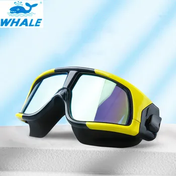 Марковите Очила за плуване за Мъже, Дамски слънчеви Очила с HD Покритие, Фарове за UV400, Голяма Дограма, Спортни Водоустойчив Силиконови Очила За Плуване