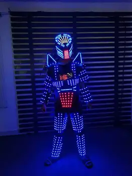 Led светлини Светещ сцена Танцово представяне на Шоу Рокля за нощен клуб Led костюми роботи Облекло