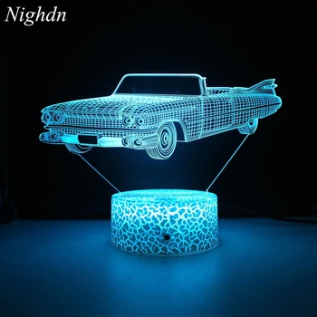 Автомобилна нощна лампа Nighdn за детска спални, украса прикроватного масички, 7 цвята, лека нощ, коледа, Коледни Подаръци, играчки за момчета