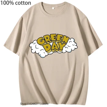 Тениска G-green Day Rock Band, дамски тениски с изображение на скейтборд, мъжки дрехи, блузи с принтом рок-група, лятна градинска риза от 100% памук